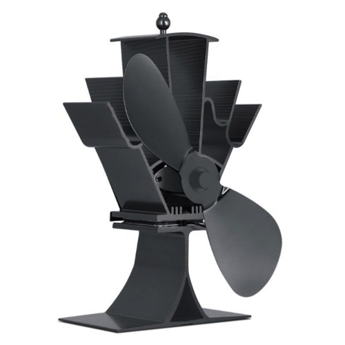 2 Blades Stove Fan Quiet Heat Powered Stove Fan