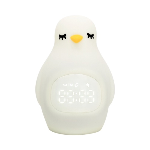 

Cute Night Light with Alarm Clock Eye-Caring 2-Color Stepless Dimming LED Lamp