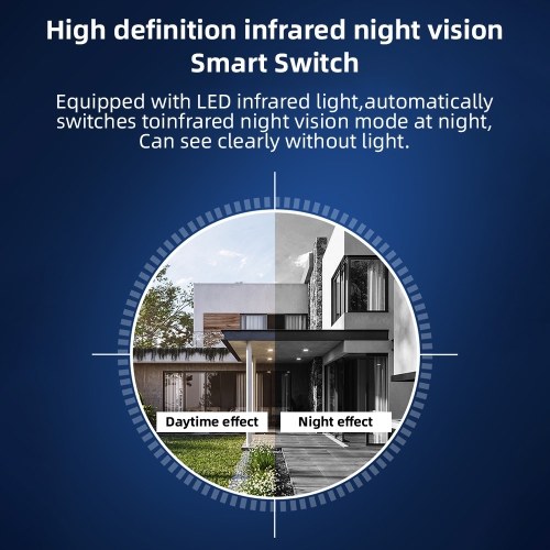 Smart Doorbell Ring Door Camera Wireless Intelligent Video Bell Camera 125 Degree Wide-angle Lens Bidirectional Visual Intercom Doorbell Night Vision One-button Wake-up for Villa Home Office Apartment