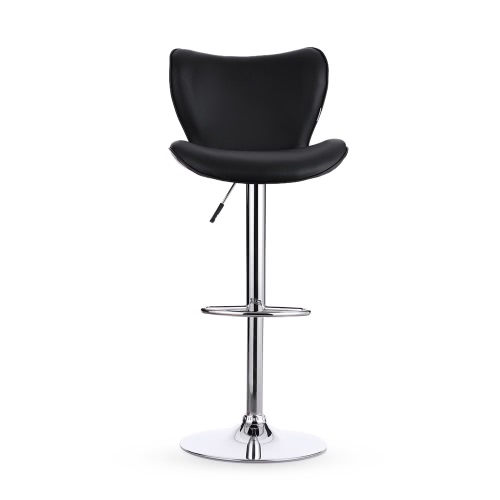 iKayaa 2PCS/Set of 2 PU Leather Swivel Bar Stool Chair Height Adjustable Pneumatic Counter Pub Chair Barstools Heavy-duty