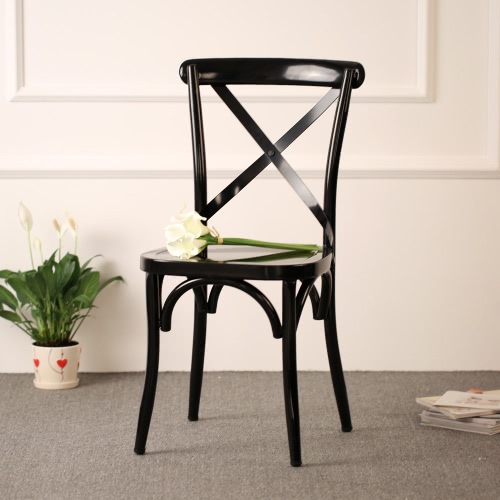 iKayaa Industrial Metal Kitchen Dining Chair