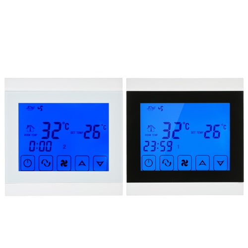 

220-230V Air Conditioner 2-pipe Thermostat with LCD Display Good Quality Touch Screen Programmable Room Temperature Controller Hom