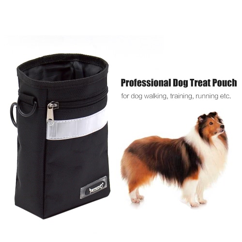 

Professional Dog Treat Pouch Bag Holder with Secure Closure Waste Poop Bag Dispenser Waist Belt Strap for Training Walking Dog Toy