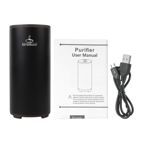 

Portable USB Rechargable Air Purifier Ozone Generator Sterilization Cleaner Air Fresher for Home Office Car Black