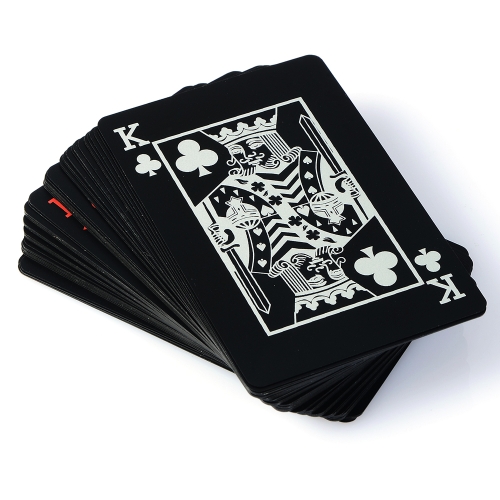 

Водонепроницаемые карты для игры в ПВХ Набор чистых цветов Black Poker Card Классический волшебный инструмент для трюков Яхта для