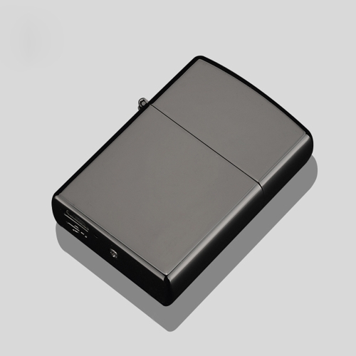 

Fashion Pure Color USB Rechargeable Electronic Hit Fire Machine Windproof Flameless Metal Smoking Cigarette Lighters of Double Pulsed Arc