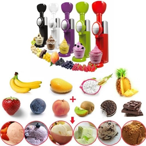 

Portabel Househeld DIY Sundae Maker Family Use Easy Operate Ice-cream Mechine