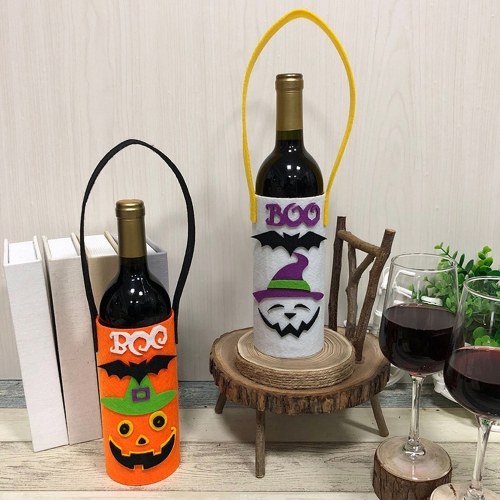 

Halloween Non-Woven Wine Bottle Bag Candy Bag with Handle
