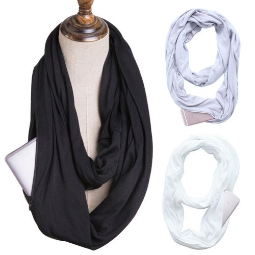 

Soft Zipper Pocket Loop Scarf