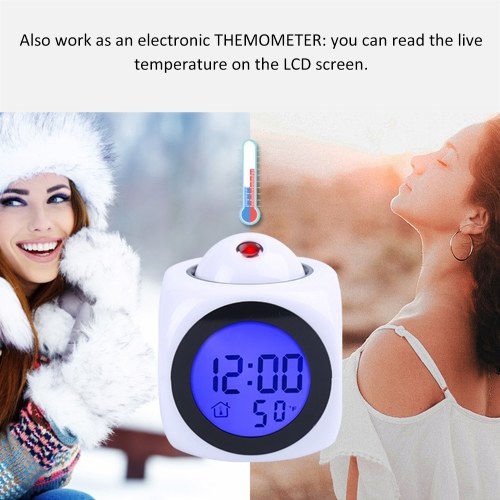 

Multifunctional Alarm Clock Voice with Digital LCD Screen