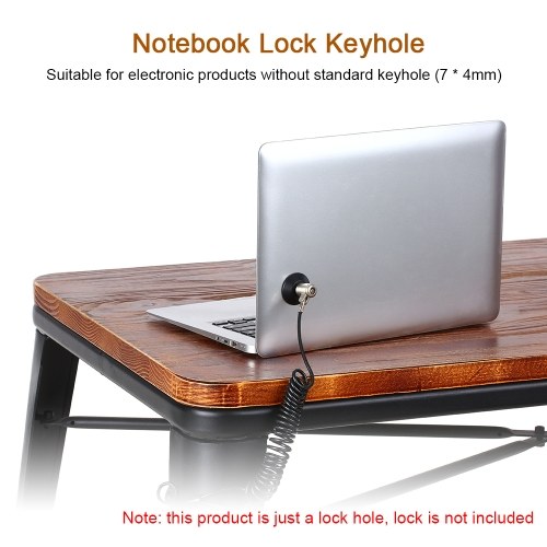 

Notebook Lock Keyhole Portable Lock Hole Round Anti Theft for PC Laptop Projector Tablets Electronic Devices (Black)