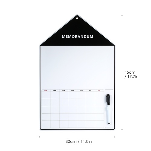 

Магнит на холодильник Календарь для сухого стирания с маркером Еженедельно Многоразовая доска для кухни Холодильник Детский планировщик для спальни Учебный кабинет 17.7 * 11.8in