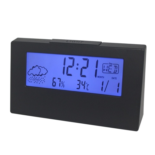 LCD Wetteruhr Temperatur Luftfeuchtigkeitswecker