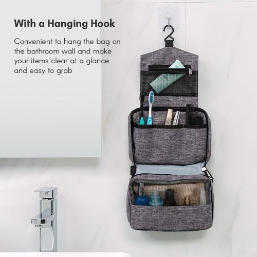 

Large Capacity Portable Toiletry Bag with Hanging Hook Travel Bag