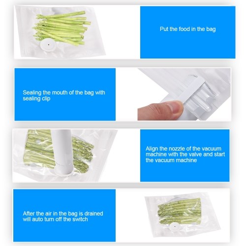 Handheld Vacuum Sealer Machine Portable USB Type-C Charging Cordless 2-in-1 Automatic Food Vacuum Saver Sealer and Vacuum Sealer Bags with Sealing Bags for Food Storage and Preservation 