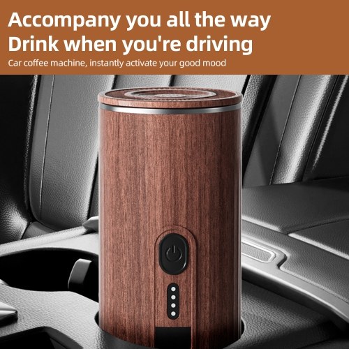 Portable Electric Espresso Coffee Machine Cordless Heating 3oz Single Serve Mini Coffee Maker with 3-IN-1 Coffee Powder/N Capsule/DG capsulee Bin 92℃ Smart Brew 20Bar Pump Pressure 7500mAh Battery 