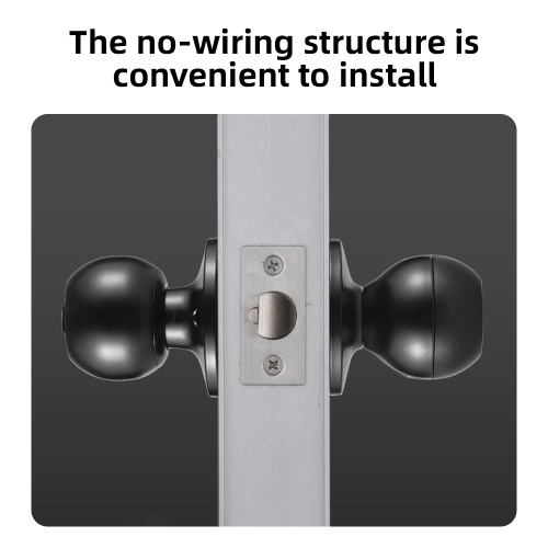 Smart Lock Keyless Entry Door Lock Fingerprint Door Knob TY App Remote Operation Type-C Port Rechargeable Battery BT 3-in-1 Fingerprint/Key/App Door Lock for 35-55mm Office Home Bedroom Door 