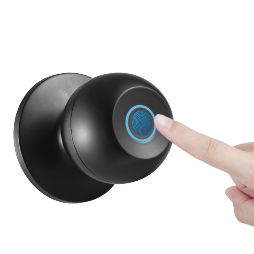Smart Lock Keyless Entry Door Lock Fingerprint Door Knob TY App Remote Operation Type-C Port Rechargeable Battery BT 3-in-1 Fingerprint/Key/App Door Lock for 35-55mm Office Home Bedroom Door 