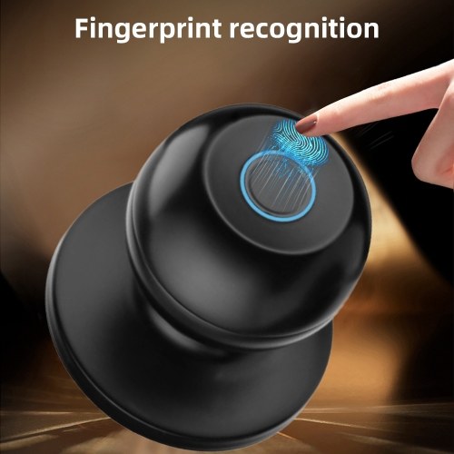 Smart Lock Keyless Entry Door Lock Fingerprint Door Knob TY App Remote Operation Type-C Port Rechargeable Battery BT 3-in-1 Fingerprint/Key/App Door Lock for 35-55mm Office Home Bedroom Door 