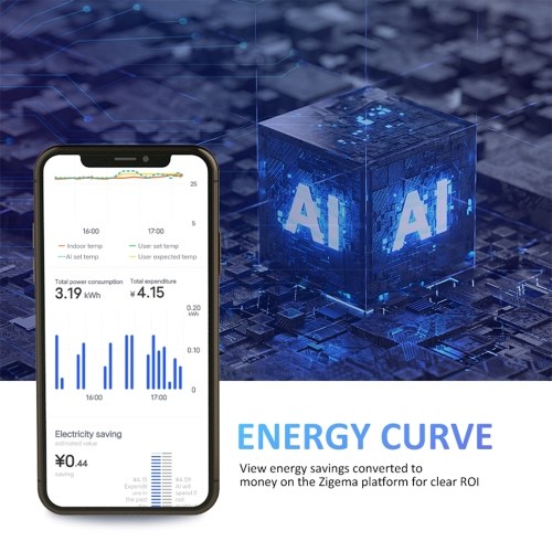 Smart Thermostat for House Electric Floor Heating WiFi AC thermostat with LED Digital Touch Screen Support AI Smart Learning APP Control 