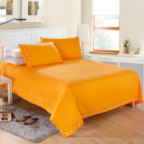 1800 Decoración colección de la serie Lux sólido borda Cording 4 piezas Juego de cama profunda bolsillo sábana ajustable de la cama cubierta Fundas Ropa de cama Textiles para el Hogar