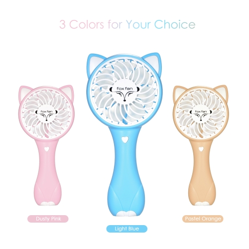 

Mini Portable USB Fan 3 Speed Handheld Fan Fox Fan Pocket Fan
