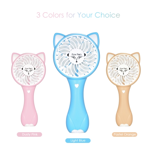 Mini Portable USB Fan 3 Speed Handheld Fan Fox Fan Pocket Fan