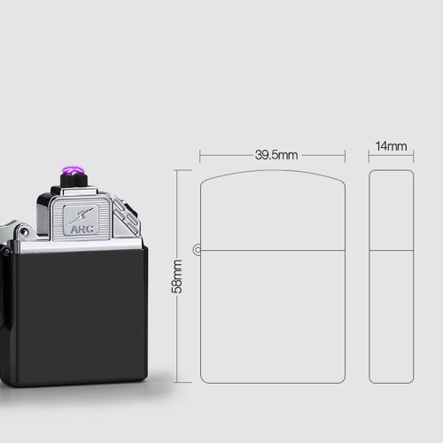 

Fashion Pure Color USB Rechargeable Electronic Hit Fire Machine Windproof Flameless Metal Smoking Cigarette Lighters of Double Pulsed Arc