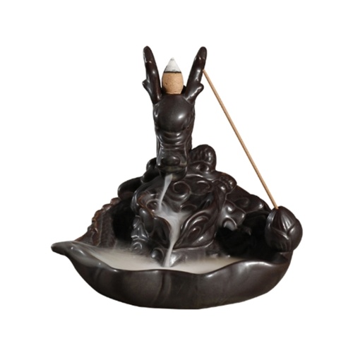 

Ceramic Crafts Backflow Incense B-urner Carp Buddhist