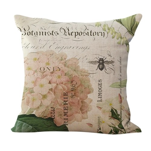 

18 * 18 inches / 45 * 45cm Polyester Romantic Flower Pattern Cushion Cover Decorative