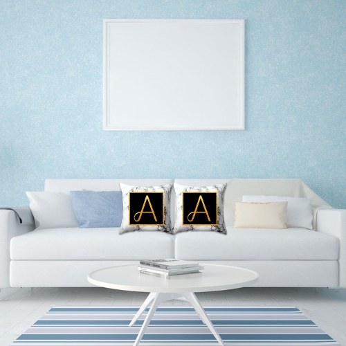 

Marbled Golden Letters Pillowcase Sofa Pillow Cushion Cover 45 * 45cm