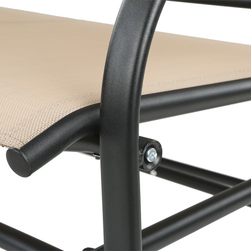 

iKayaa 2 Человек Патио Качели Glider Скамья Председатель Loveseat Textliene Сад Открытый качалка Гостиный стальная рама