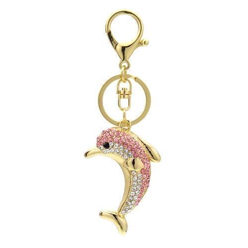 

Animal Style Alloy Crystal Rhinestone Key Chain Hollow Shining Key Ring with Clip Hook Handbag Purse Car Pendant Ornament Decor--Cat