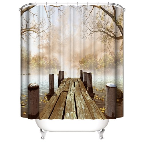 

4 Piece Bathroom Decoration Waterproof Shower Curtain