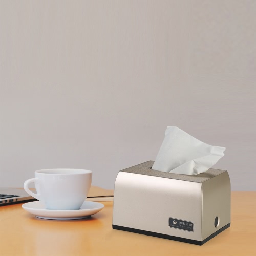 

CHUANGDIAN Hotel Household Bathroom Facial Tissue Paper Dispenser Box Cover Napkin Holder Towels Decorative Leather Texture Rectan