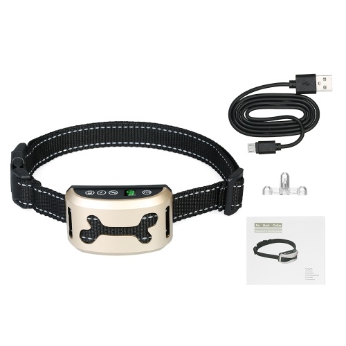 

Bark Collar Rechargeable Anti-Barking Collar with Beep/Vibration/Harmless Shock Modes for Stop Small Medium Large Dogs Barking