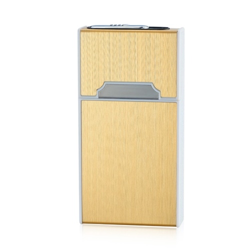 

Cigarette Dispenser Storage Box Flip Cigarette Case 20 Loaded High Capacity with Detachable USB Rechargeable Cigarette Case Silver