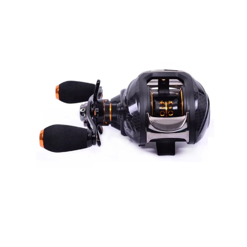 Trulinoya TS1200 14BB 6.3:1 Carrete de Pesca BaitCasting 13 Rodamientos de Bola + Embrague Unidireccional (Mano izquierda+ Negro )