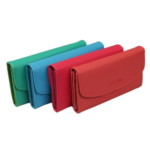 Korean Fashion Women PU Purse Candy Color Wallet Clutch Bag Watermelon Red