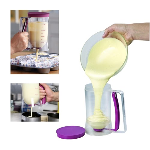 Distributeur de pâte cuisson outil 900ml Capacité Pancakes Muffin Cupcakes beignets Pâtisserie Jug en plastique pratique