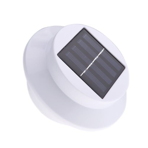 Solar-powered Light with 3pcs LEDs Polycrystalline Solar Panel Rechargeable Water-resistant Environmental-friendly Universal for Roof Pathway Outdoor Garden Yard White