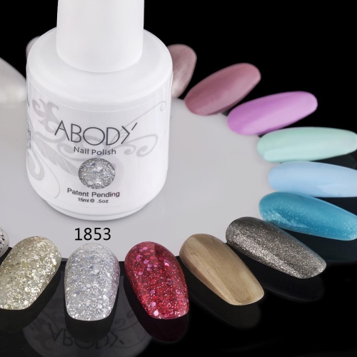 Abody 15ml Soak Off Nail Gel Polish Nail Art Professional Shellac Lacquer Manicure UV Lamp & LED 177 Colors 1853