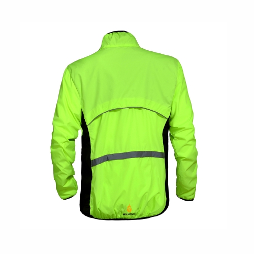 

WOLFBIKE Cycling Jersey Men Riding Breathable Jacket Cycle Clothing Bike Long Sleeve Wind Coat Green XL