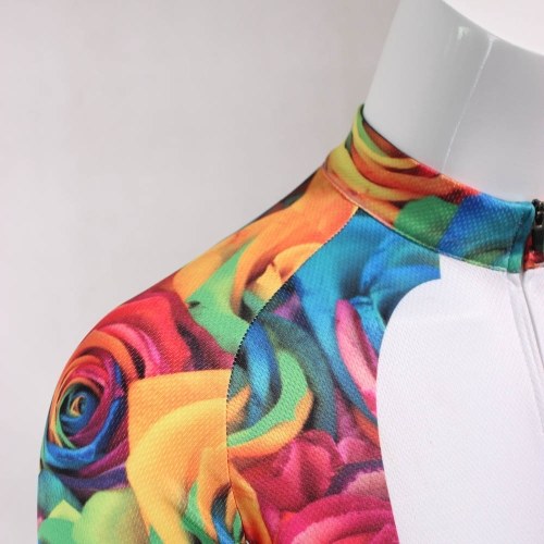 

Second Hand Paladin Sportswear Women's Spring Summer Autumn Style 100% Polyester Long Sleeved Outdoor Rose Cycling Jersey Breathable Clothes