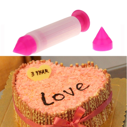 

Silicone Cake Syringe Pen Biscuit Cookie Pastry Cream Icing Decoration Tool Two Nozzles