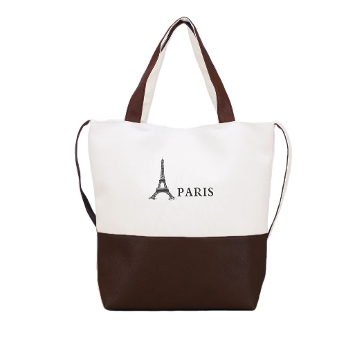 

Trendy Color Block Pylon Print Shoulder Handbag Totes