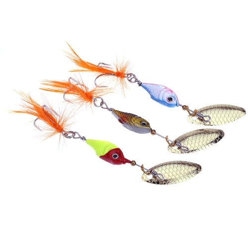 8cm 10g coloré pêche leurre leurres durs cuillère en métal avec plume/crochet Fishing Tackle