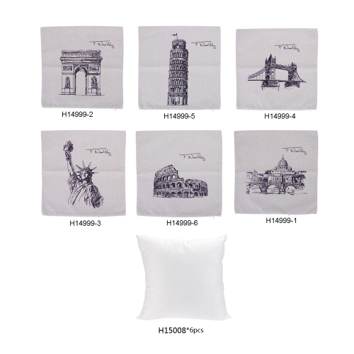 

Statue of Liberty World Landmarks Cotton and Linen Pillowcase Back Cushion Cover Throw Pillow Case for Bed Sofa Car Home Decorative Decor 45 * 45cm