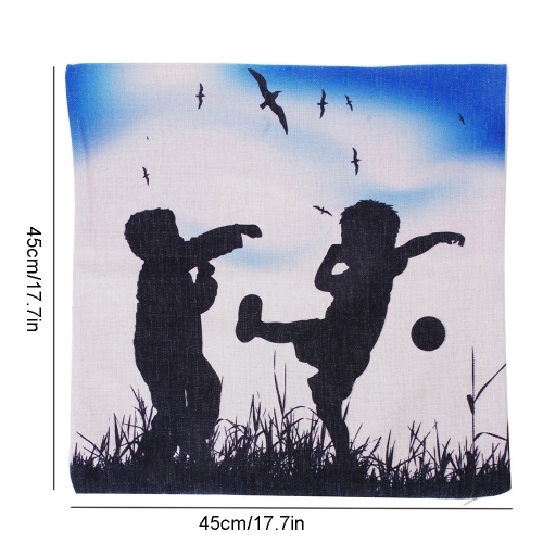

Artistic Lovers Silhouette Cotton and Linen Pillowcase Back Cushion Cover Throw Pillow Case for Bed Sofa Car Home Decorative Decor 45 * 45cm