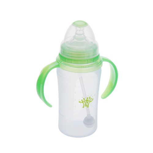 

240ml Silicone Milk Feeding Bottle Nipple with Handle for Baby Infant